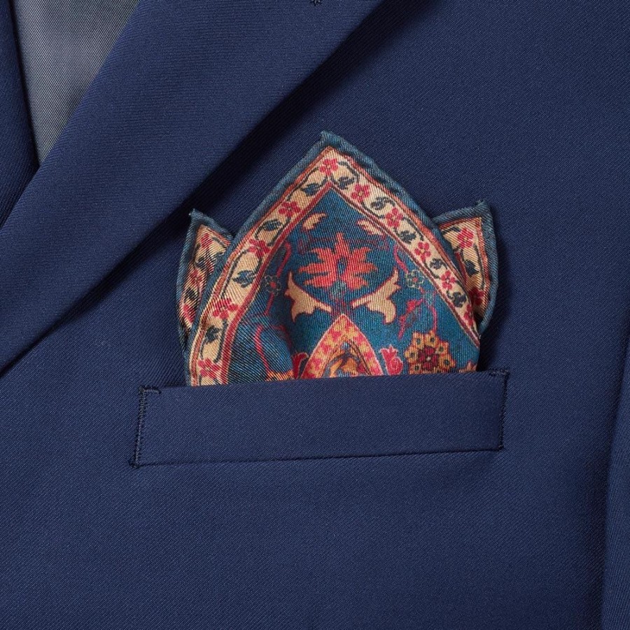 The Metropolitan Museum of Art Iranian Vase Carpet Silk Pocket Square | Small Accessories