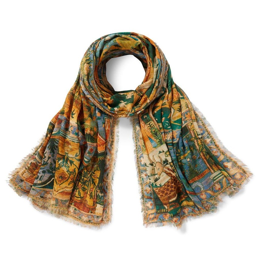 The Metropolitan Museum of Art Persian Pictorial Textile Oversize Oblong Scarf | Scarves & Wraps