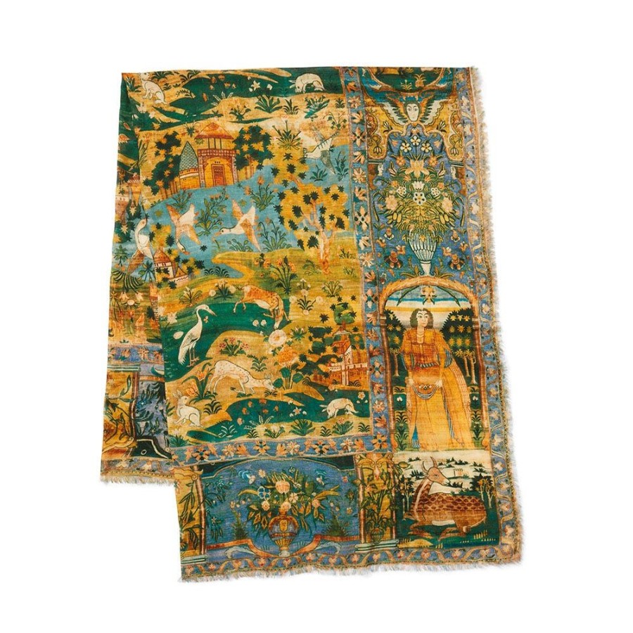 The Metropolitan Museum of Art Persian Pictorial Textile Oversize Oblong Scarf | Scarves & Wraps