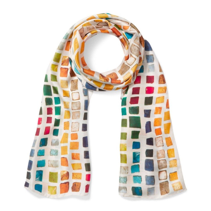 The Metropolitan Museum of Art Byzantine Tesserae Oblong Silk Scarf | Scarves & Wraps