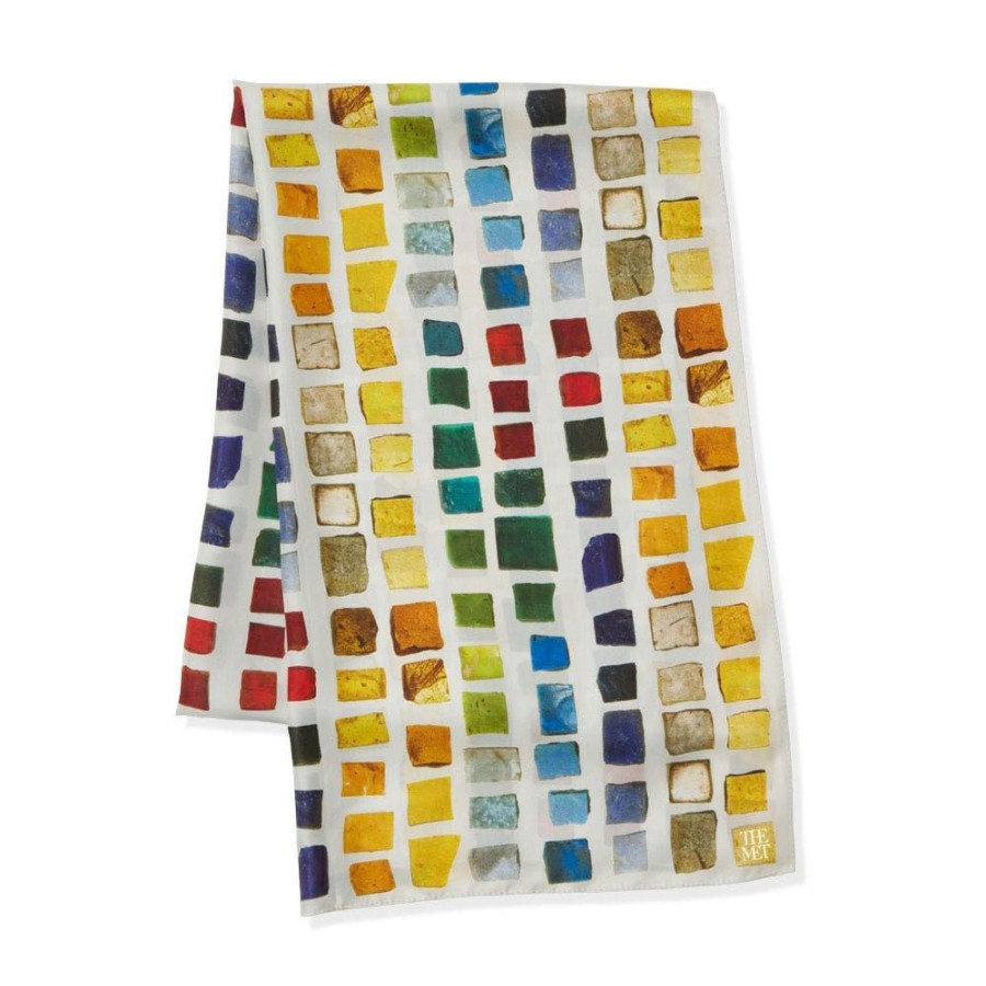 The Metropolitan Museum of Art Byzantine Tesserae Oblong Silk Scarf | Scarves & Wraps