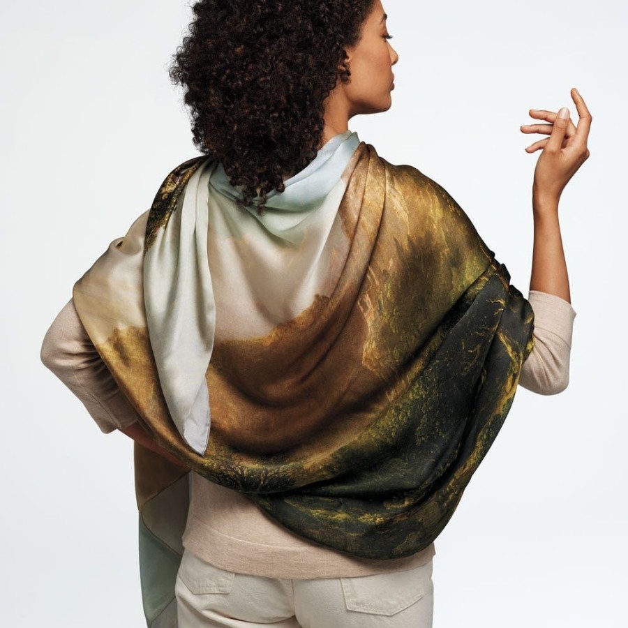 The Metropolitan Museum of Art Sublime Landscapes Durand Oversize Oblong Silk Scarf | Scarves & Wraps