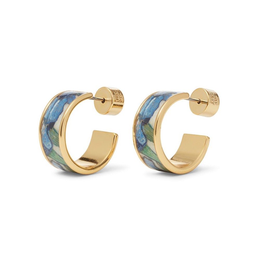 The Metropolitan Museum of Art Van Gogh Irises Enamel Hoop Earrings | Earrings