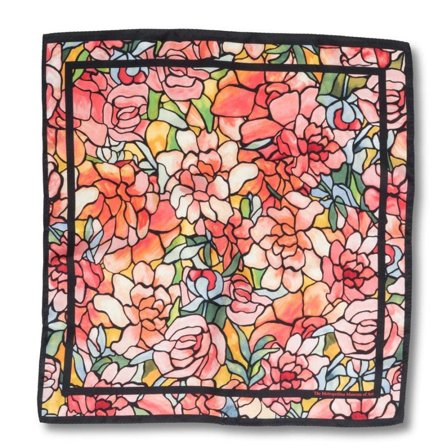 The Metropolitan Museum of Art Louis C. Tiffany Peonies Silk Neckerchief | Scarves & Wraps