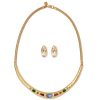 The Metropolitan Museum of Art Medieval Stone Collar Necklace And Hoop Earrings Set | Jewelry Sets