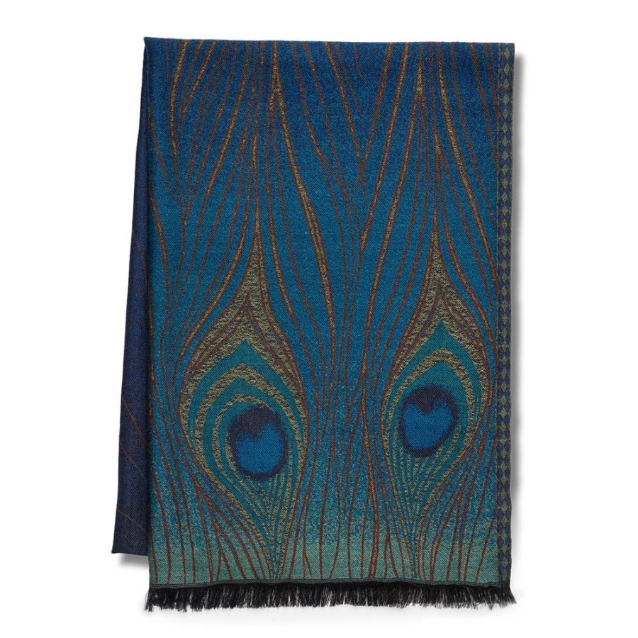 The Metropolitan Museum of Art Louis C. Tiffany Peacock Feather Wool-Blend Shawl | Scarves & Wraps