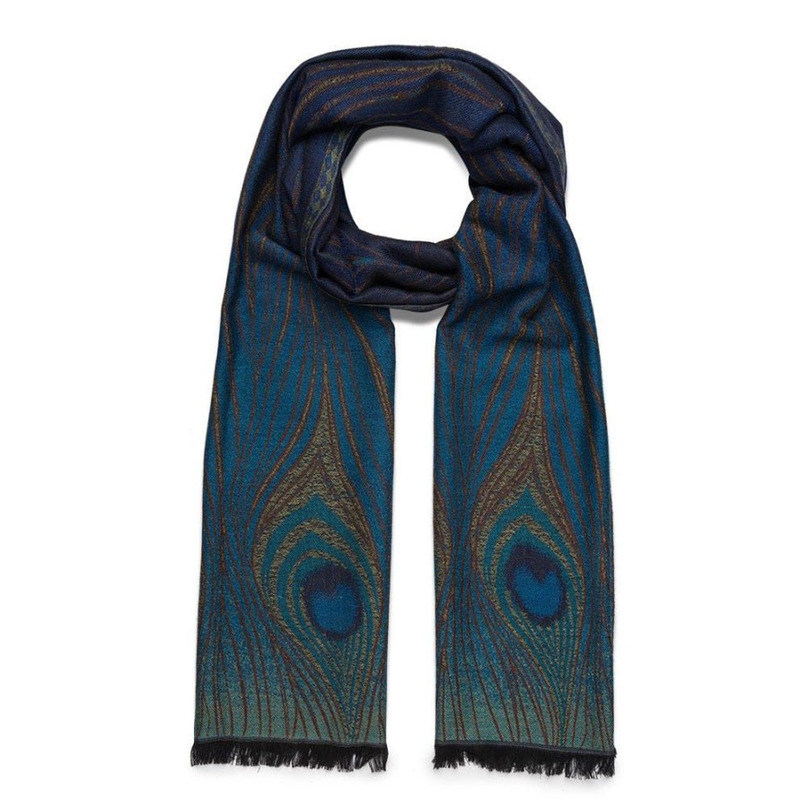 The Metropolitan Museum of Art Louis C. Tiffany Peacock Feather Wool-Blend Shawl | Scarves & Wraps