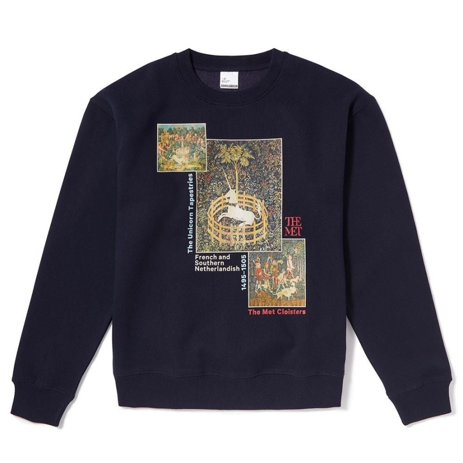 The Metropolitan Museum of Art Unicorn Tapestries Crew Neck Sweatshirt | Clothing