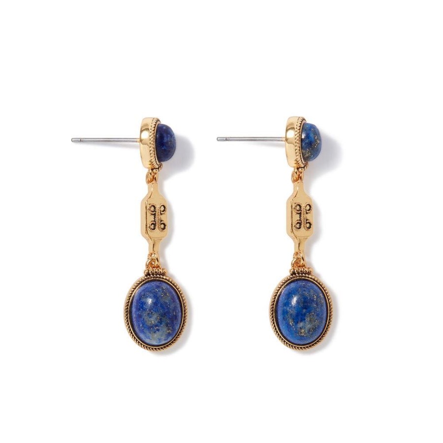 The Metropolitan Museum of Art Ancient Gems Triple-Drop Lapis Earrings | Earrings